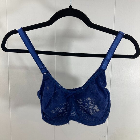 Bali blue lace underwire bra size 34C - Picture 1 of 4